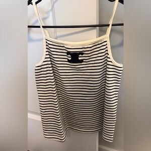 Celine Black and Cream Striped Camisole